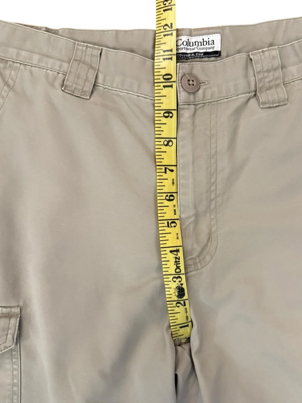 Vintage Y2K Columbia Cropped Convertible Cargo Pants 32 Zip-Off Shorts Tan